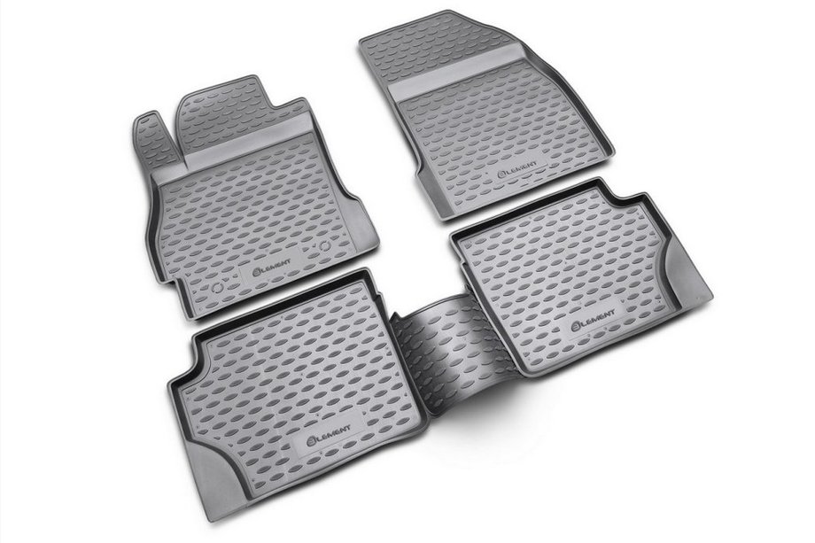 Mazda 2 2007-2014 Rubber floor mats (4 pcs, Novline) Image