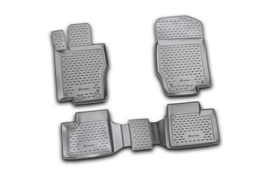 Mercedes ML W164 2005-2011 Rubber floor mats (4 pcs, Novline) Image
