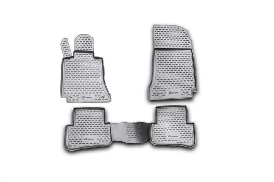 Mercedes C-class W204 2007-2015 Rubber floor mats (4 pcs, Novline) Image