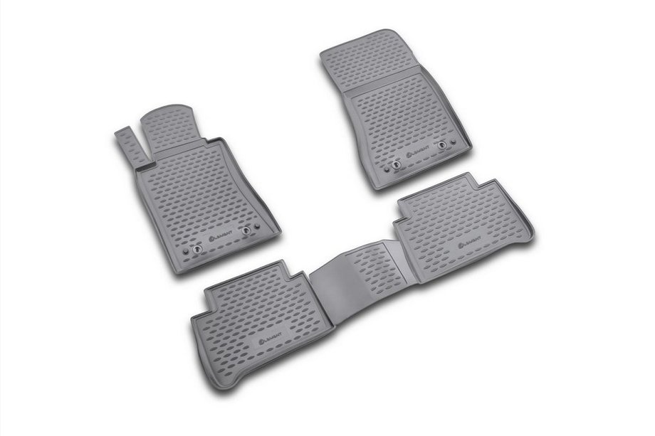 Mercedes E-class W211 2002-2009 Rubber floor mats (4 pcs, Novline) Rear-wheel drive Photo 1