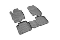 Mitsubishi Colt 2004-2012 (2003↗) Rubber Floor Mats (4 pcs, Novline) 5D photo 1