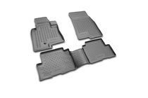 Mitsubishi Pajero Wagon III 1999-2006 Rubber floor mats for interior (4 pcs, Novline) 5D photo 1