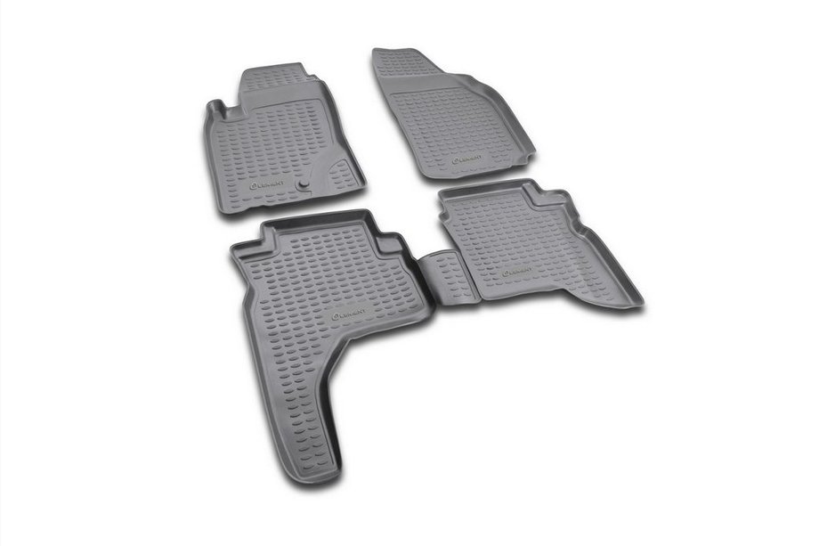 Mitsubishi Pajero Sport 1996-2007 Rubber floor mats (4 pcs, Novline) Image