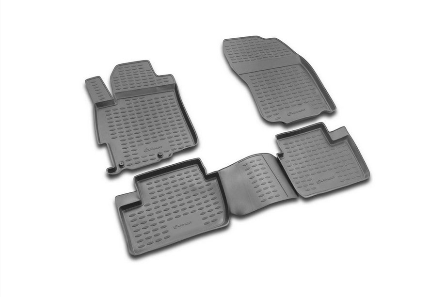 Mitsubishi Lancer X 2008- Rubber floor mats (4 pcs, Novline) Image