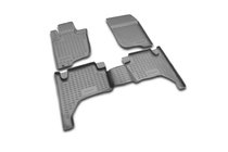 Mitsubishi L200 2006-2015 Rubber floor mats (4 pcs, Novline) photo 1