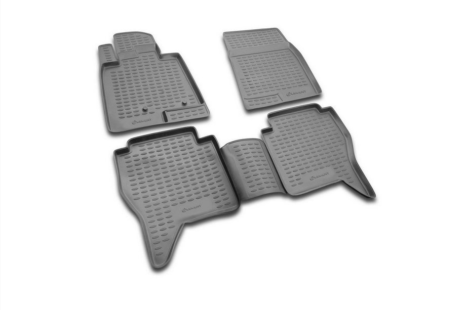 Mitsubishi Pajero Wagon IV 2006-2021 Rubber floor mats (4 pcs, Novline) Photo 1