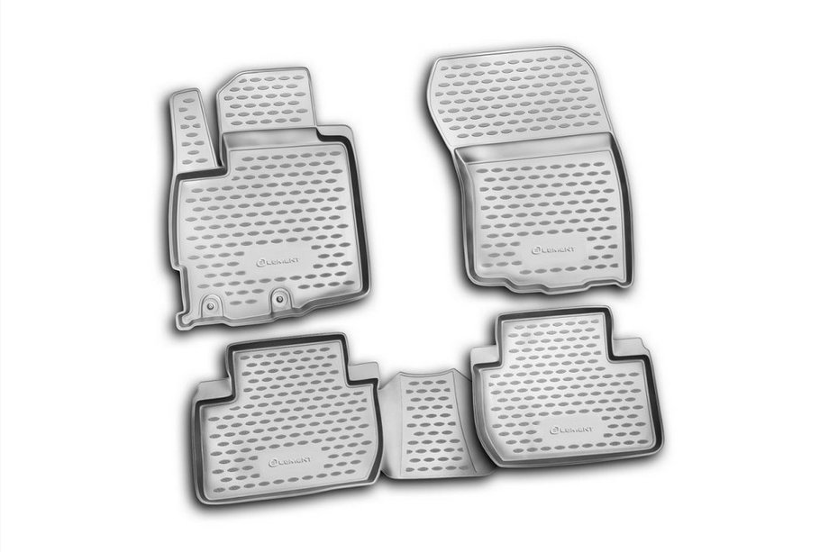 Mitsubishi Outlander 2006-2012 (2010↗) Rubber Floor Mats (4 pcs, Novline) XL Image