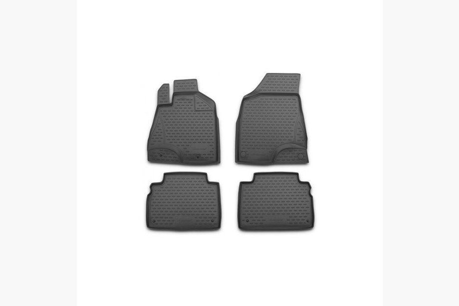 Nissan NP300 1999-2015 (2008↗) Rubber floor mats (4 pcs, Novline) Image
