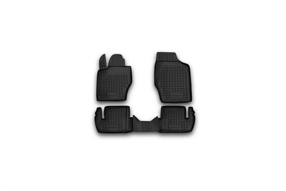Peugeot 307 2001-2008 Rubber floor mats (4 pcs, Novline) Image