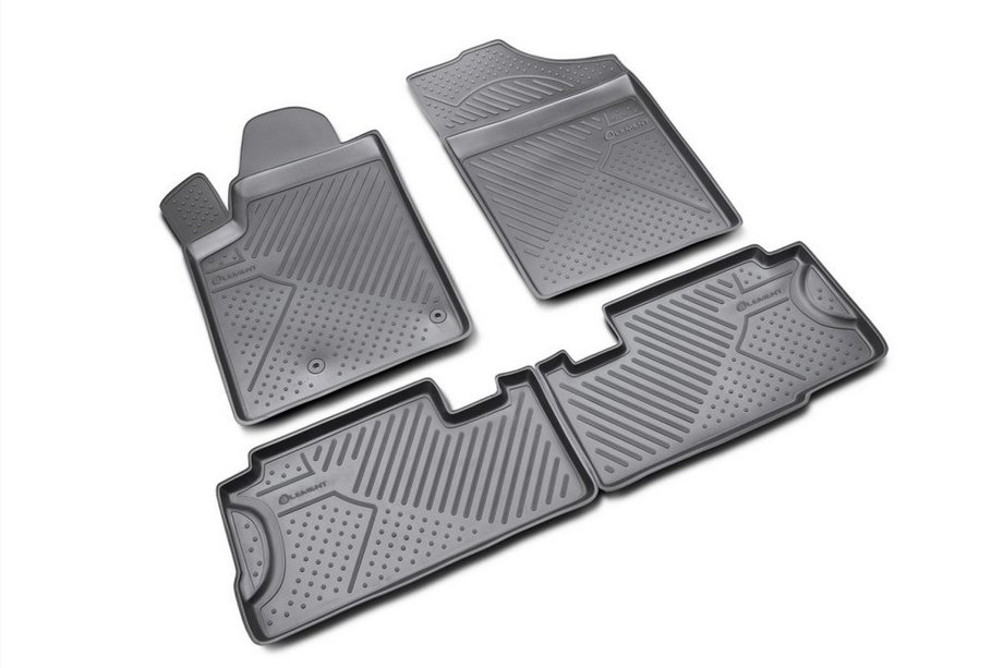 Peugeot Partner 1996-2008 Rubber floor mats (4 pcs, Novline) 2008↗ Image