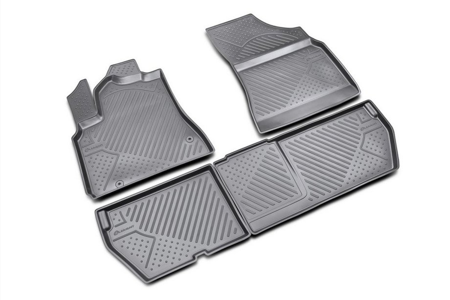 Peugeot Partner Tepee 2008-2018 Rubber floor mats (4 pcs, Novline) Option 1 Image