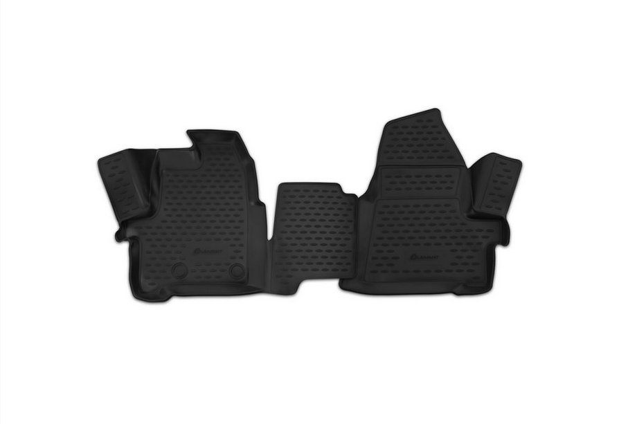 Ford Transit 2014- 3D Rubber Floor Mats for Interior (2 pcs, Novline) 1+2 seats (Option 2) Image