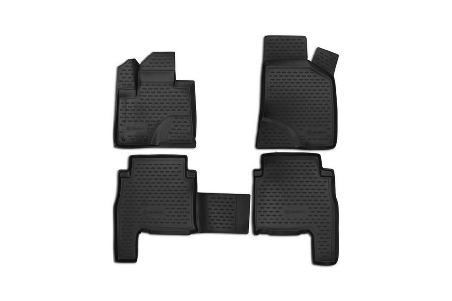 Hyundai Santa Fe 2 2006-2012 3D Rubber Floor Mats for Interior (4 pcs, Novline) Image