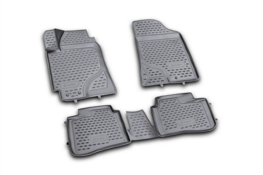Kia Cerato 2 2010-2013 3D Rubber Floor Mats for Interior (4 pcs, Novline) Photo 1
