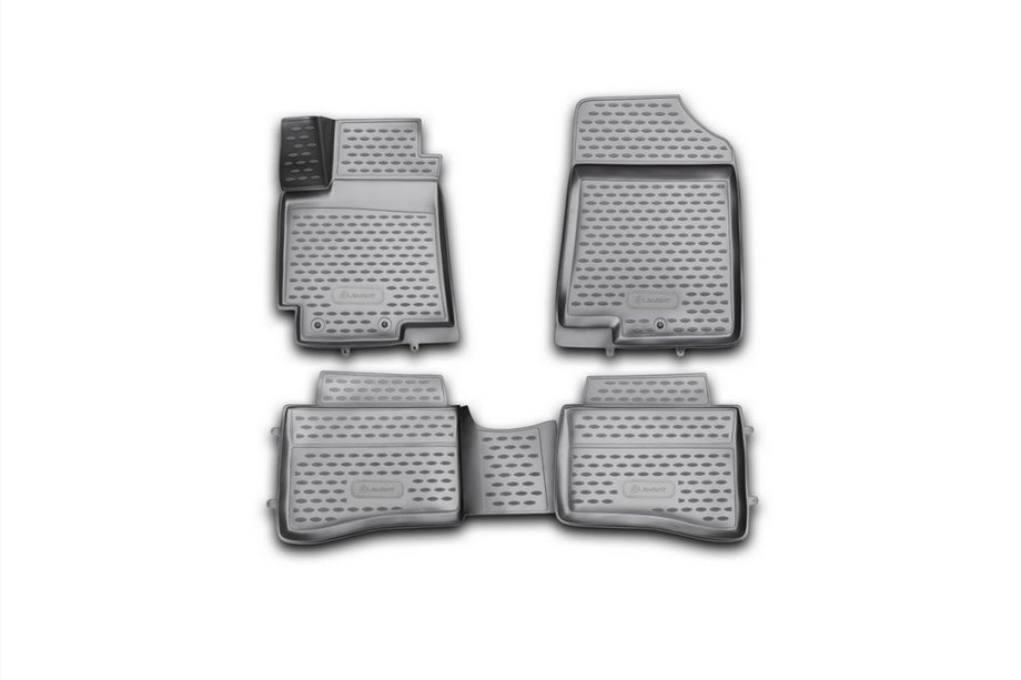 Kia Rio 2012-2017 3D Rubber Floor Mats for Interior (4 pcs, Novline) (UB) Image
