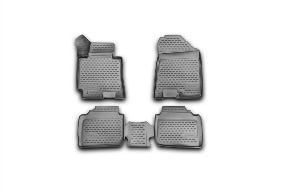 Kia Cerato 3 2013-2018 3D Rubber Floor Mats for Interior (4 pcs, Novline) Image
