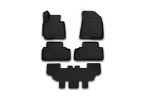 Kia Carens 2012- 3D Rubber Floor Mats Interior (5 pcs, Novline) 7 Seats photo 1