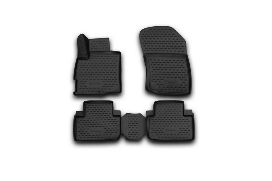 Mitsubishi Outlander 2012-2021 3D Rubber Floor Mats for Interior (4 pcs, Novline) 2WD Image