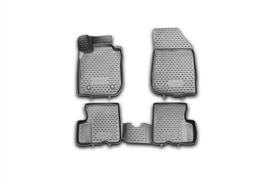 Renault Duster 2008–2017 (2011-2015) 3D Rubber Floor Mats Interior (4 pcs, Novline) 2WD Image