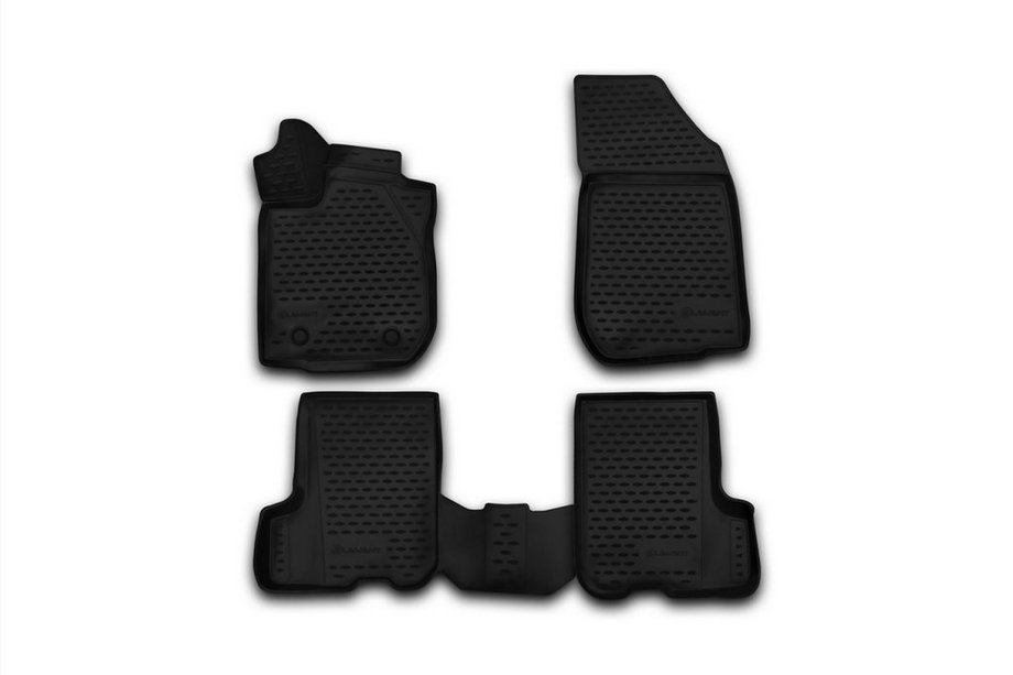 Renault Sandero 2013-2022 3D Rubber Floor Mats for Interior (4 pcs, Novline) Image