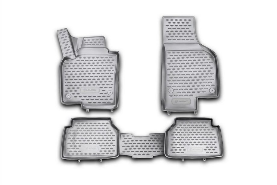 Volkswagen Tiguan 2007-2016 3D Rubber Floor Mats for Interior (4 pcs, Novline) Image