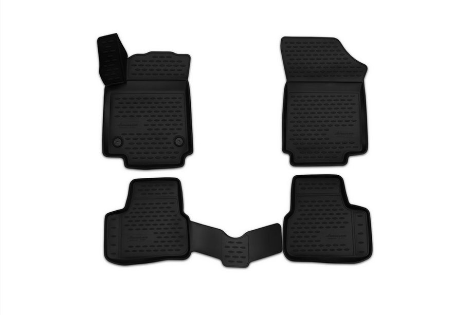 Volkswagen UP 2011-2023 3D Rubber Floor Mats for Interior (4 pcs, Novline) Image