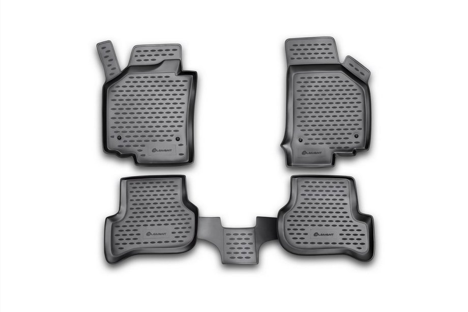 Seat Leon 2005-2012 Rubber floor mats (4 pcs, Novline) Image