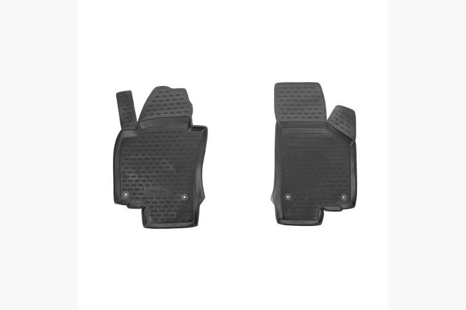 Skoda Octavia II A5 2006-2010 Front rubber floor mats (2 pcs, Novline) 2004-2013 Image