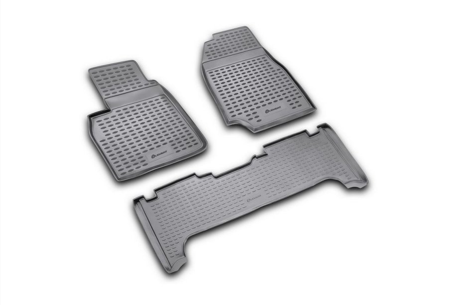Toyota Land Cruiser 100 1998-2007 Rubber Floor Mats Interior (3 pcs, Novline) Image