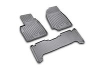 Toyota Land Cruiser 100 1998-2007 Rubber Floor Mats Interior (3 pcs, Novline) photo 1