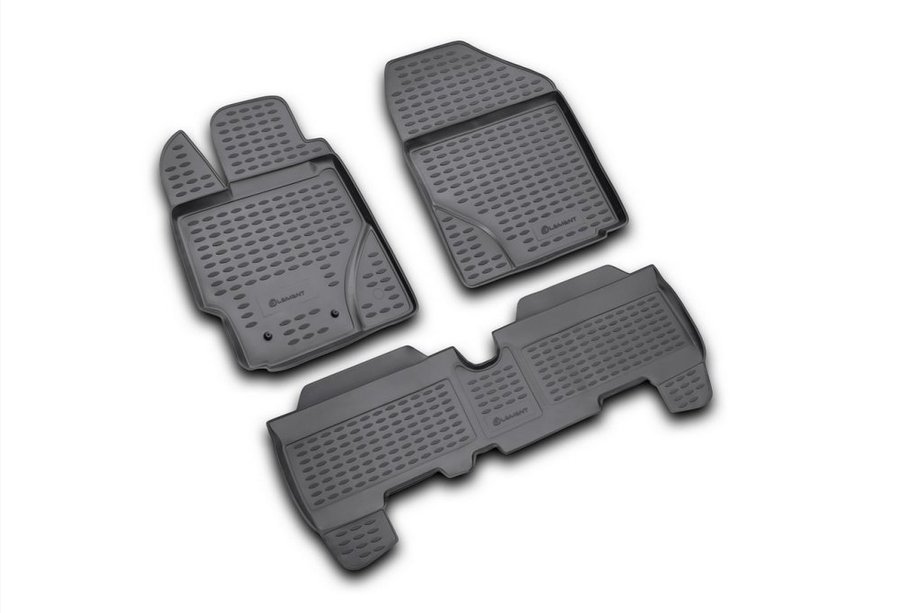 Toyota Yaris 2006-2011 Rubber Floor Mats Interior (3 pcs, Novline) Image