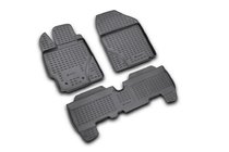Toyota Yaris 2006-2011 Rubber Floor Mats Interior (3 pcs, Novline) photo 1