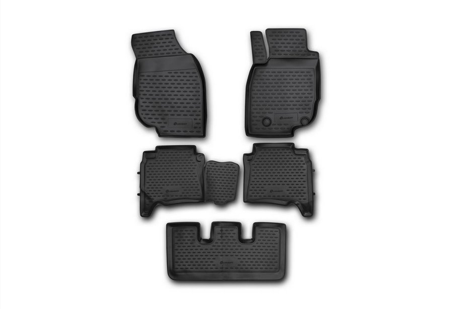Toyota Fortuner 2006-2015 (2013-2017) Rubber Floor Mats Interior (5 pcs, Novline) L. N. Image