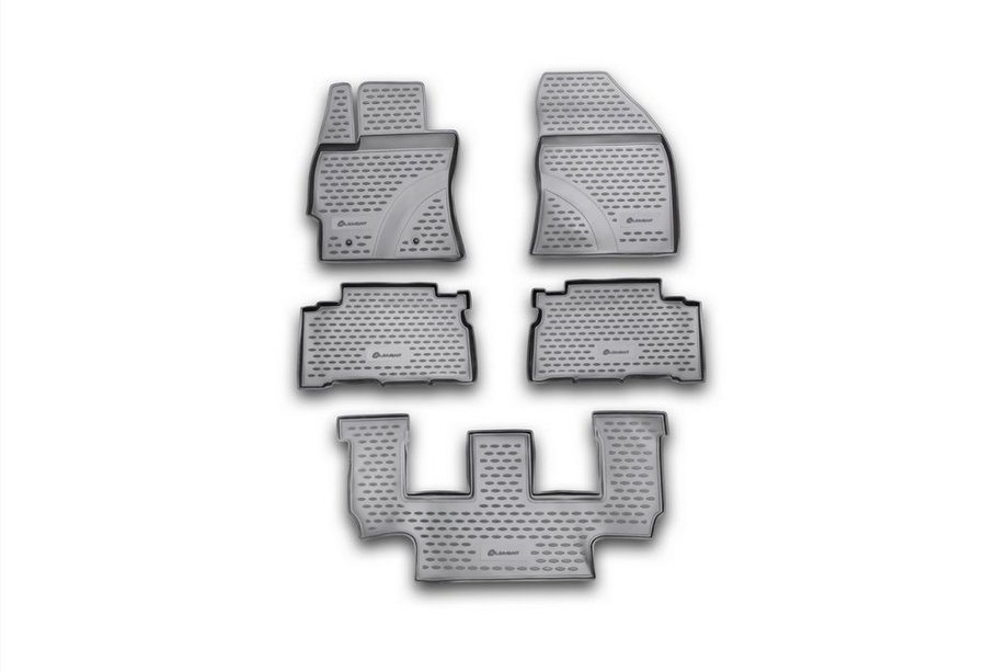 Toyota Verso 2009–2018 (2009-2013) Rubber Floor Mats (3 Rows, 5 pcs, Novline) Option 2 Image