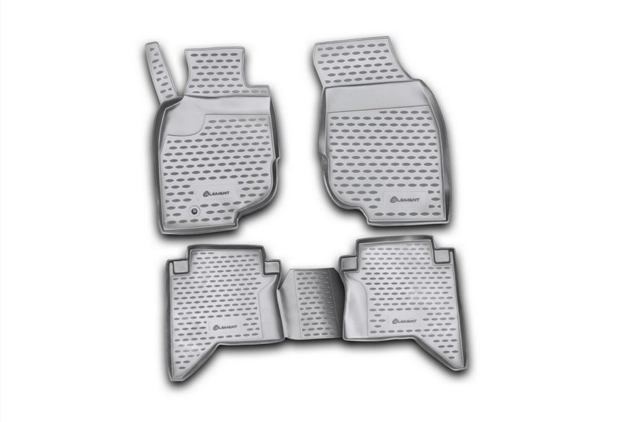 Toyota Hilux 2006-2015 (2008↗) Rubber floor mats (4 pcs, Novline) Image