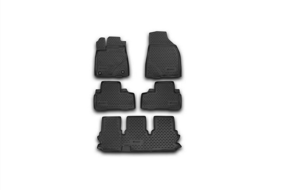 Toyota Highlander 2013-2019 Rubber floor mats interior (5 pcs, Novline) Image