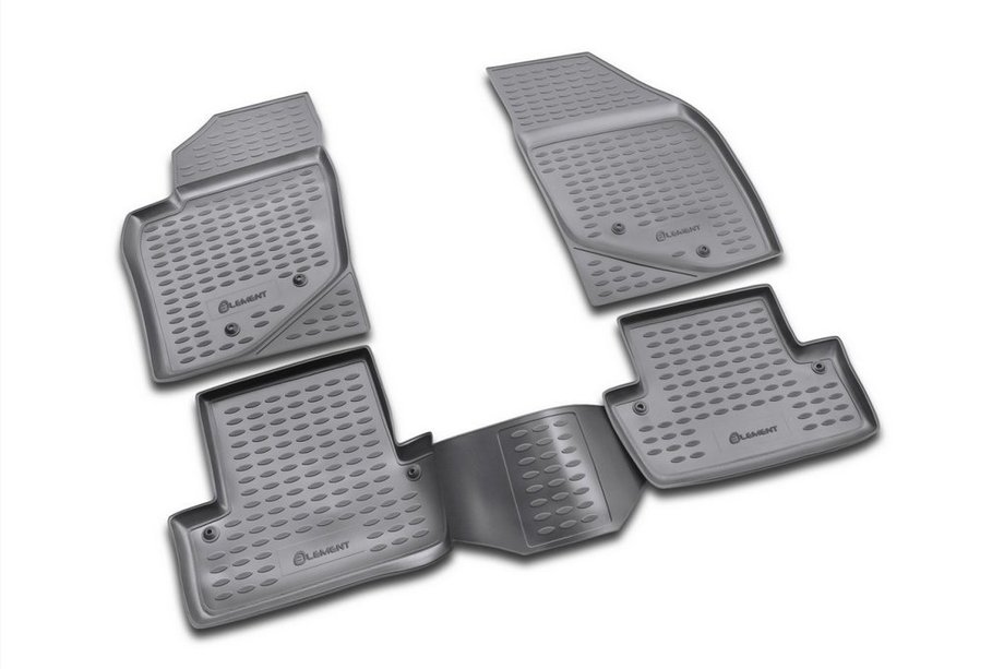Volvo S60 2000-2009 Rubber floor mats (4 pcs, Novline) Image