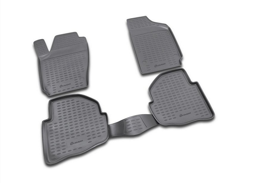 Volkswagen Polo 2001-2009 Rubber floor mats (4 pcs, Novline) Image