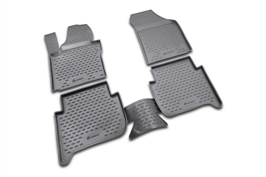 Volkswagen Touran 2010-2015 Rubber floor mats interior (4 pcs, Novline) 5 seats Image