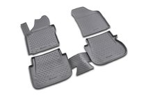 Volkswagen Caddy 2004-2010 Rubber floor mats interior (4 pcs, Novline, 1 sliding) photo 1