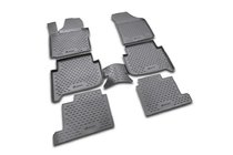 Volkswagen Touran 2003-2010 Rubber floor mats interior (6 pcs, Novline) 7 seats photo 1