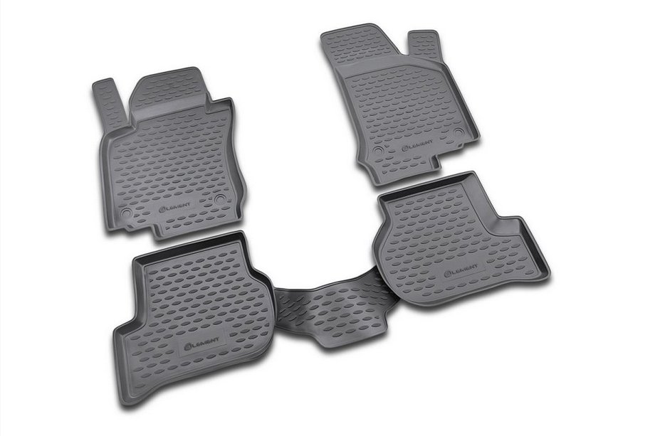 Volkswagen Golf 6 2008-2014 Rubber floor mats (4 pcs, Novline) Image