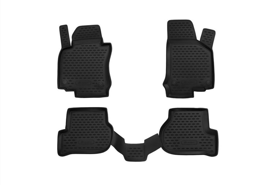 Volkswagen Golf 6 2008-2014 Rubber floor mats interior (4 pcs, Novline) without armrest HB Photo 1
