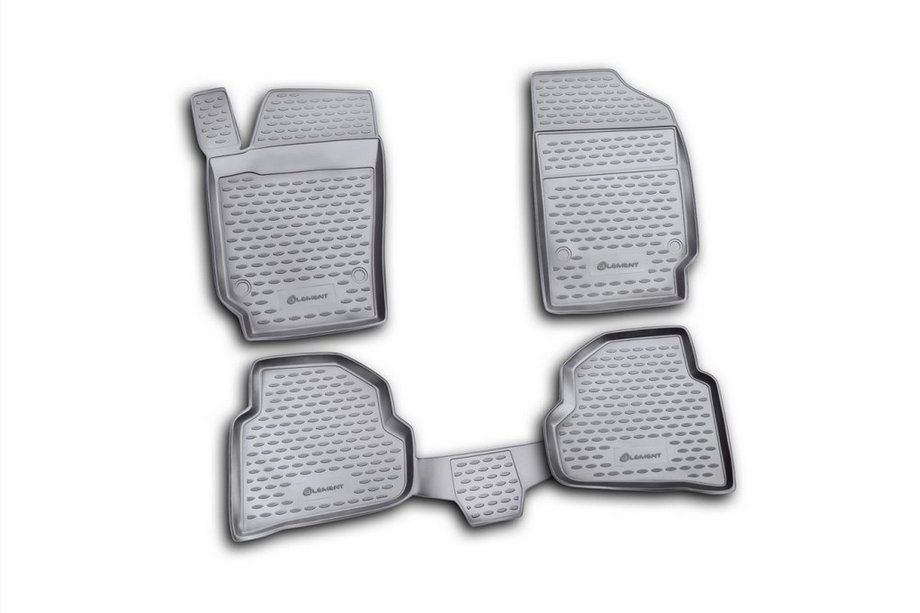 Volkswagen Polo 2010-2017 Rubber floor mats (4 pcs, Novline) SD Image