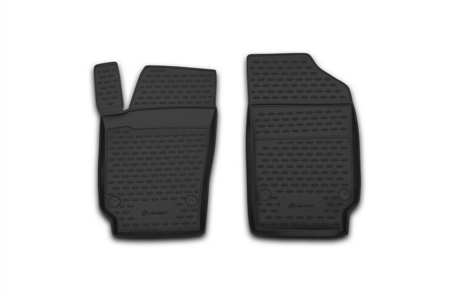 Volkswagen Polo 2010-2017 Front rubber floor mats (2 pcs, Novline) SD Image