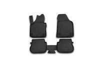 Volkswagen Caddy 2010-2015 Rubber floor mats interior (4 pcs, Novline, 2 sliding) photo 1
