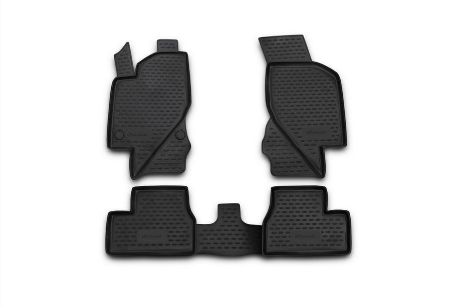 Lada Kalina 2004-2011 Rubber floor mats (4 pcs, Novline) Image