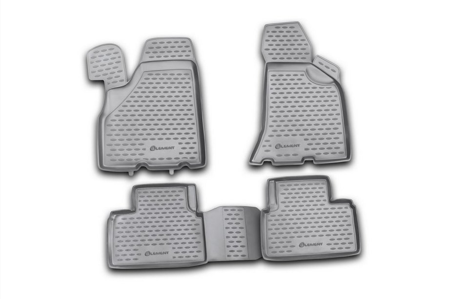 Lada Priora 2007-2018 (2010↗) Rubber Floor Mats (4 pcs, Novline) Image