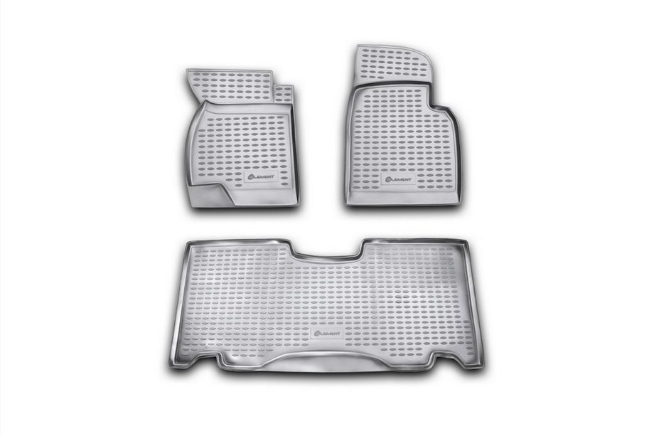 UAZ 3151 1985–2003 (Patriot) Rubber Floor Mats (Classic/Comfort) Interior (3 pcs, Novline) 2005-2014 Image