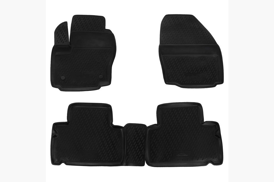 Ford S-Max 2007-2014 Rubber floor mats (4 pcs, Novline) Image